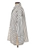 Studio 1886 100% Polyester Stripes Silver Long Sleeve Blouse Size S - photo 5