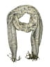 Unbranded Paisley Floral Stripes Yellow Tan Scarf One size - photo 1