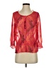 Jones New York 100% Polyester Red 3/4 Sleeve Blouse Size P (petite) - photo 1