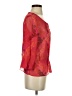 Jones New York 100% Polyester Red 3/4 Sleeve Blouse Size P (petite) - photo 4