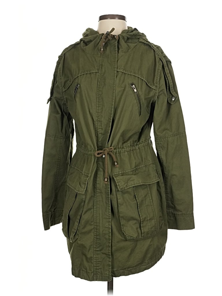 Pre-owned Asos Design Trenchcoat In Green
