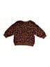 Baby Gap 100% Baumwolle Animal Print Brown Pullover Sweater Size 6-12 mo - photo 2