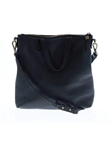 Sac Bandoulière Vintage Jennifer Moore En Cuir Bleu Marine Tressé - Occasion