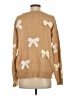 Maeve Bow Print Tan Pullover Sweater Size S - photo 2