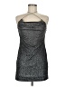 Topshop 100% Polyester Metallic Silver Cocktail Dress Size 6 - photo 1