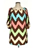 Auditions Chevron-herringbone Brown Casual Dress Size L - photo 1