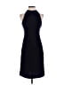 Mango 100% Polyester Black Blue Cocktail Dress Size 2 - photo 1
