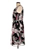 Connected Apparel 100% Polyester Print Black Casual Dress Size 12 - photo 5
