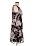 Connected Apparel 100% Polyester Print Black Casual Dress Size 12 - photo 4