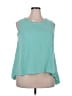 Ava James 100% Rayon Teal Sleeveless Blouse Size 2X - photo 1