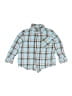 Cherokee 100% Cotton Plaid Blue Long Sleeve Button-Down Shirt 12-18 MO / 18 MO - photo 1