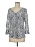 Fred David Silver 3/4 Sleeve Blouse Size M - photo 1