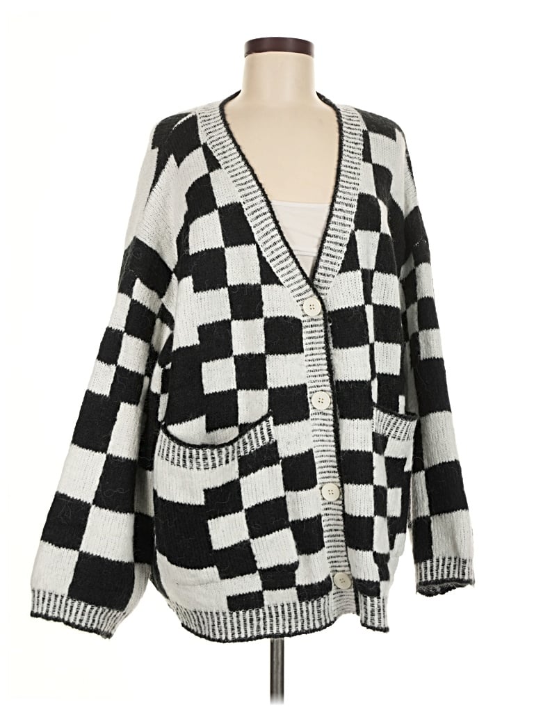 Pre-owned Bibi Cardigan Sweater In Silver