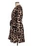 Shein 100% Polyester Animal Print Brown Casual Dress Size 8 - 10 - photo 5