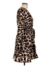 Shein 100% Polyester Animal Print Brown Casual Dress Size 8 - 10 - photo 4