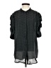 Laundry by Shelli Segal 100% Polyester Houndstooth Black 3/4 Sleeve Blouse Size S - photo 1