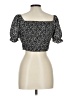 Shein 100% Polyester Black Short Sleeve Top Size L - photo 2