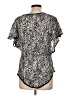 Beige by ECI 100% Nylon Silver Short Sleeve Blouse Size L - photo 2