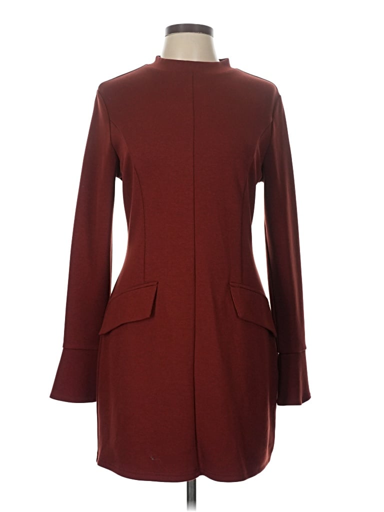 Pre-owned Ofeefan Casual Dress In Burgundy