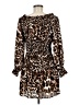 Venus 100% Polyester Animal Print Brown Casual Dress Size M - photo 2