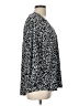 TWO by Vince Camuto Floral Black 3/4 Sleeve Blouse Size L - photo 4