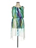 Assorted Brands Graphic Green Cocktail Dress Size 14 - photo 1