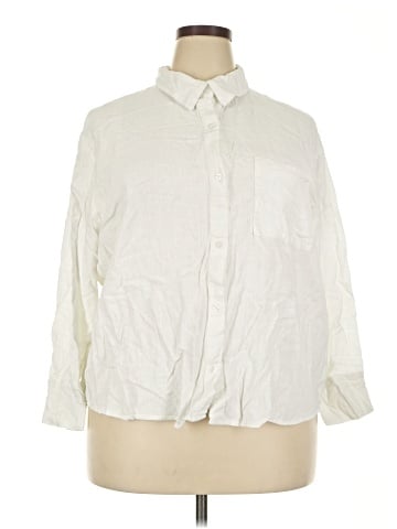 Divided by H&M 3/4 Sleeve Button-Down Shirt (view 1)