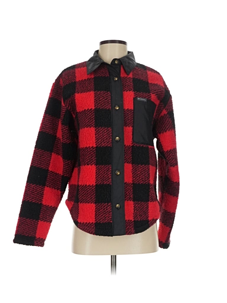 Pre-owned Columbia Fleece Jacket In Red