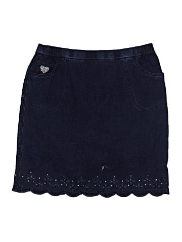 Quacker Factory Denim Skirt (view 1)