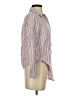 POPSUGAR Stripes Pink Long Sleeve Button-Down Shirt Size XS - photo 4