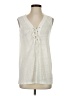 Monrow 100% Linen Ivory Sleeveless Blouse Size XS - photo 1