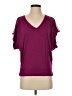 Express 100% Rayon Purple Short Sleeve Top Size S - photo 1