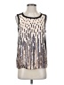Tiny 100% Rayon Silver Sleeveless Blouse Size S - photo 1