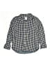 Gap Kids 100% Cotton Checkered-gingham Blue Long Sleeve Button-Down Shirt Size 4 - 5 - photo 1