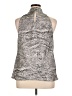 Violet & Claire 100% Polyester Silver Sleeveless Blouse Size XL - photo 2