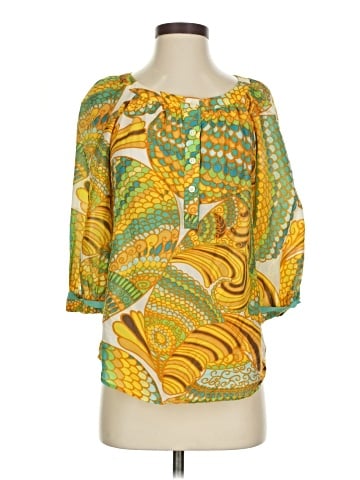 Banana Republic Trina Turk Collection 3/4 Sleeve Blouse (view 1)