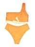 Assorted Brands Solid Orange Two Piece Swimsuit Size L - photo 2