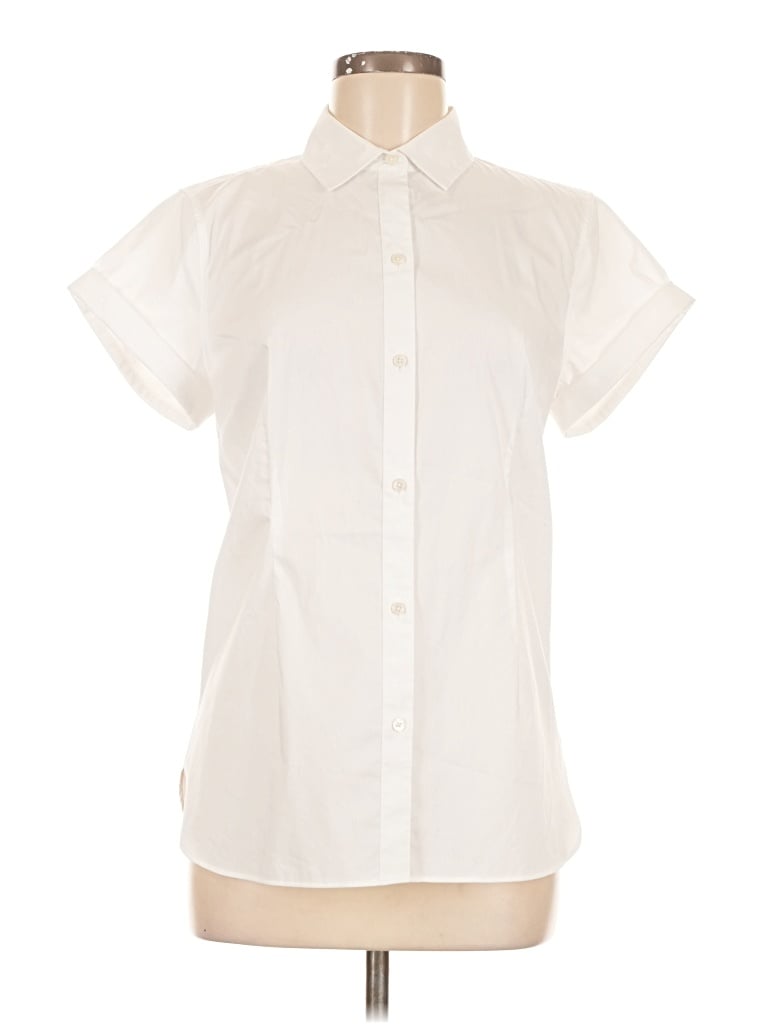 Pre-owned Untuckit Short Sleeve Blouse In White