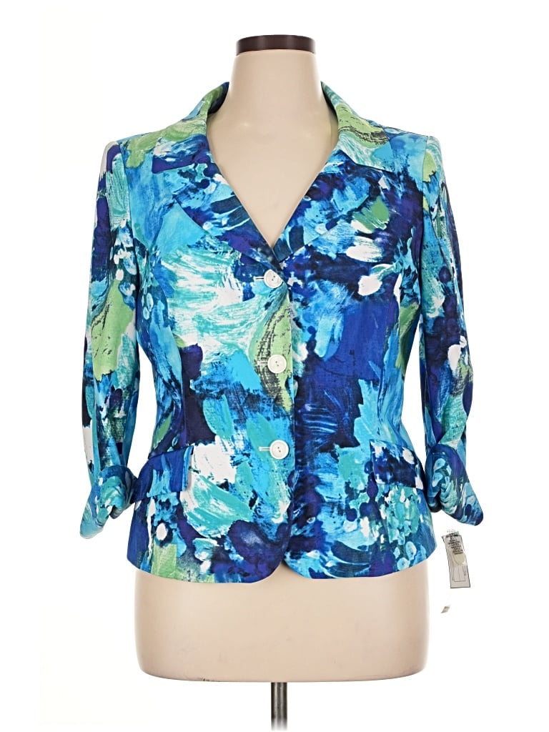 Pre-owned Evan Picone Blazer Jacket In Blue