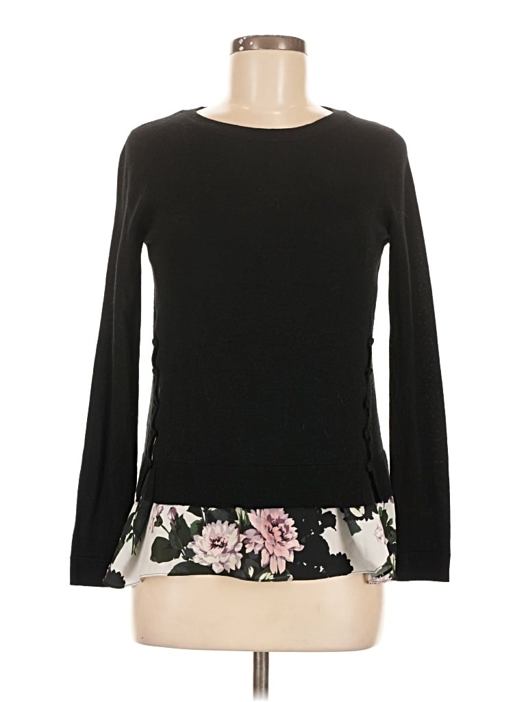 Club Monaco Long Sleeve Top Black Boatneck Tops - Used - Size Medium