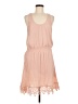 Express Outlet 100% Polyester Solid Pink Casual Dress Size M - photo 1