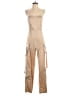 Klesis Solid Tan Gold Jumpsuit Size S - photo 1