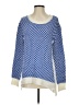 Romeo & Juliet Couture 100% Acrylic Houndstooth Blue Pullover Sweater Size S - photo 1