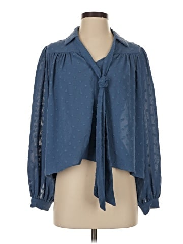 Line & Dot Long Sleeve Blouse (view 1)