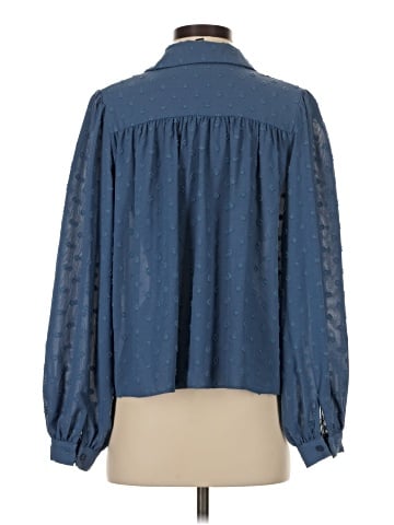 Line & Dot Long Sleeve Blouse (view 2)