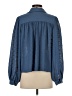 Line & Dot Blue Long Sleeve Blouse Size XS - photo 2