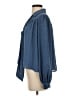 Line & Dot Blue Long Sleeve Blouse Size XS - photo 5
