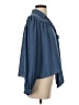 Line & Dot Blue Long Sleeve Blouse Size XS - photo 4