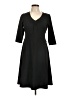 Eddie Bauer Solid Black Casual Dress Size L - photo 1