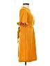 Boohoo Solid Yellow Casual Dress Size 4 - photo 4